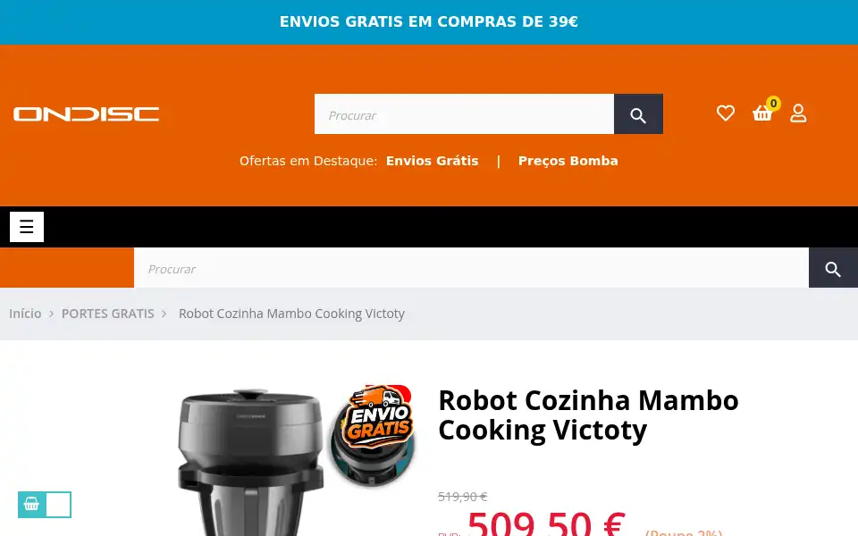 Screenshot of ondisc.pt