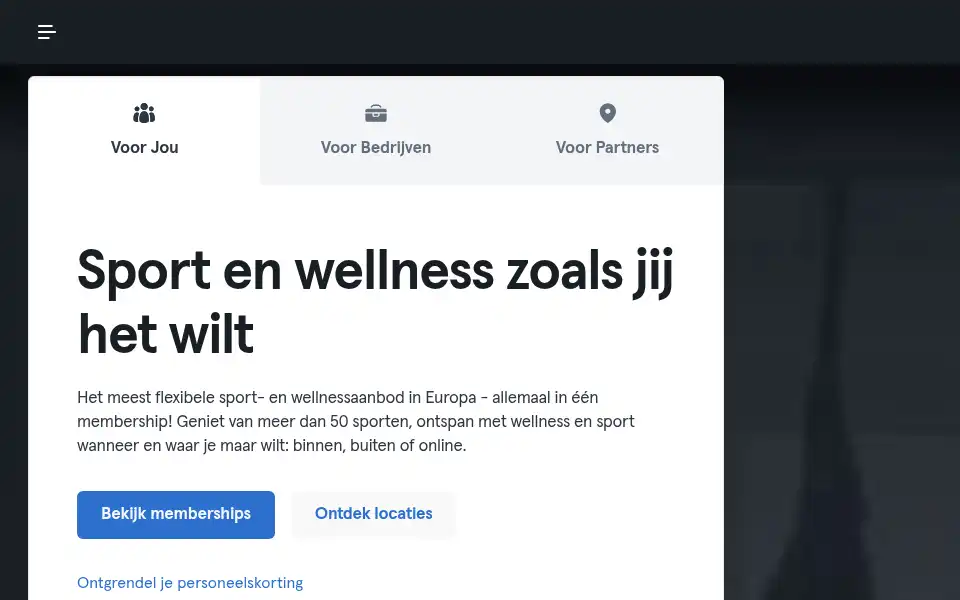 Screenshot of one.fit