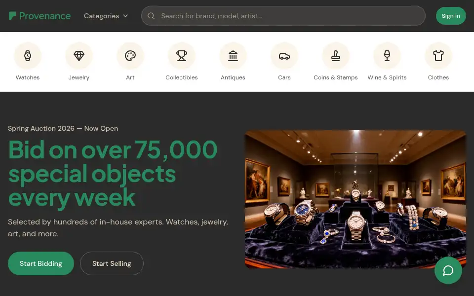 Screenshot of one-provenance.com