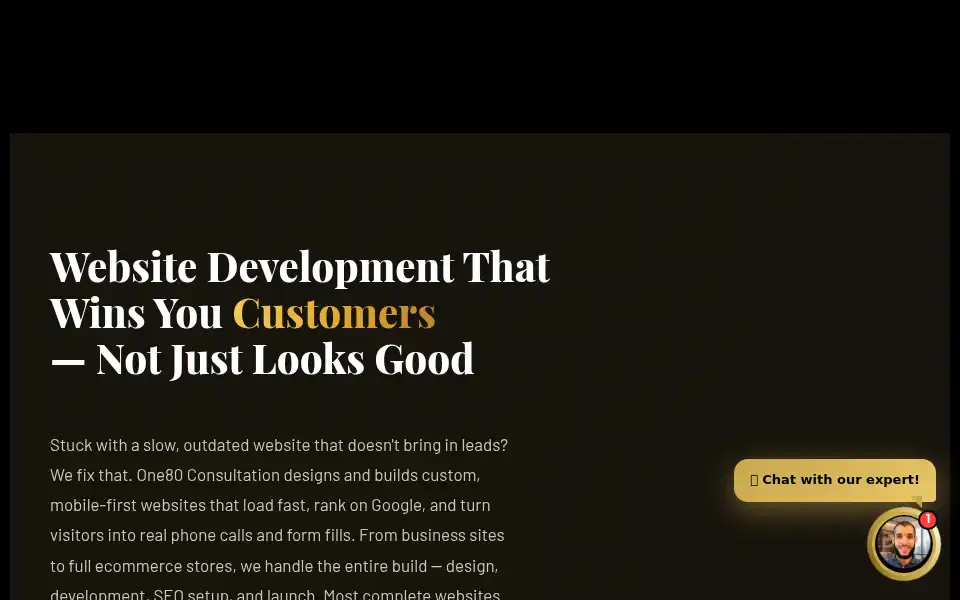 Screenshot of one80consultation.com