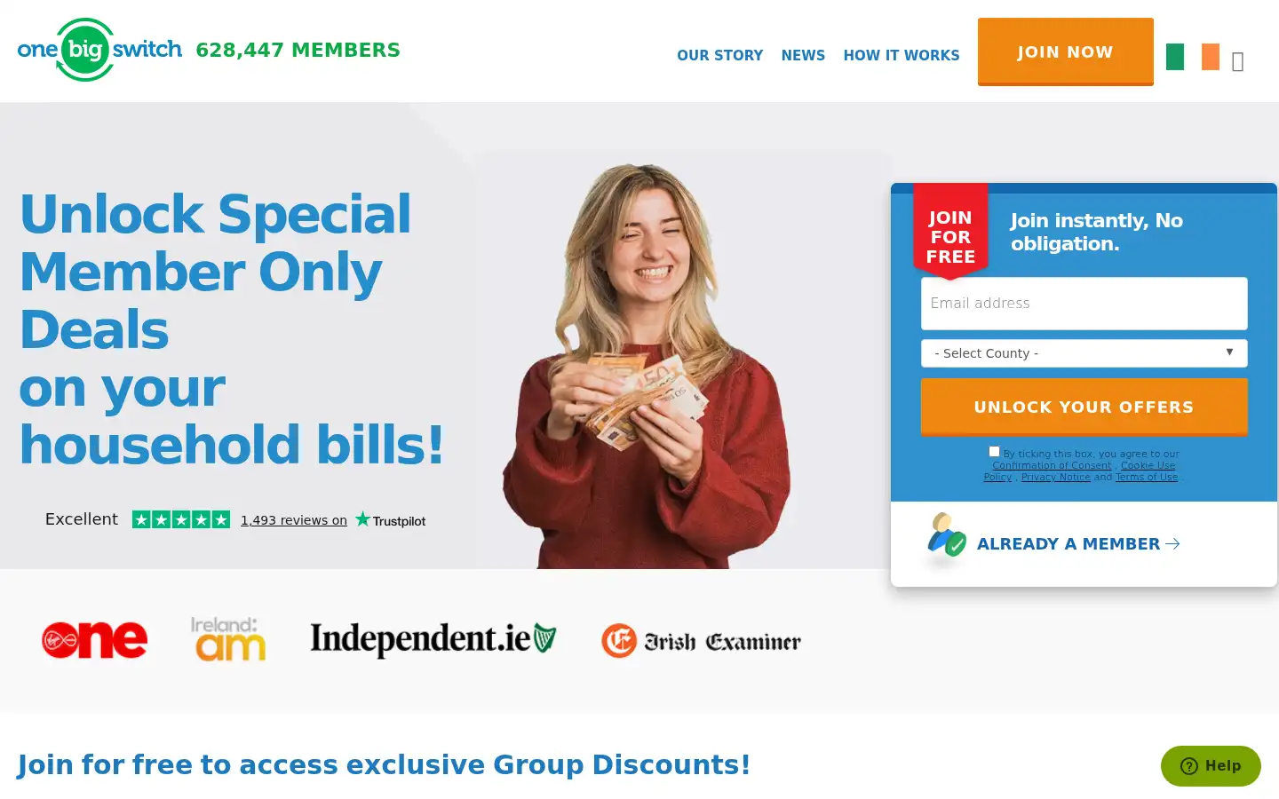 Screenshot of onebigswitch.ie