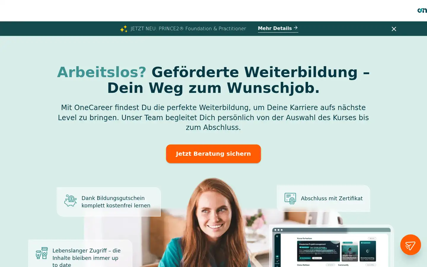 Screenshot of onecareer.de