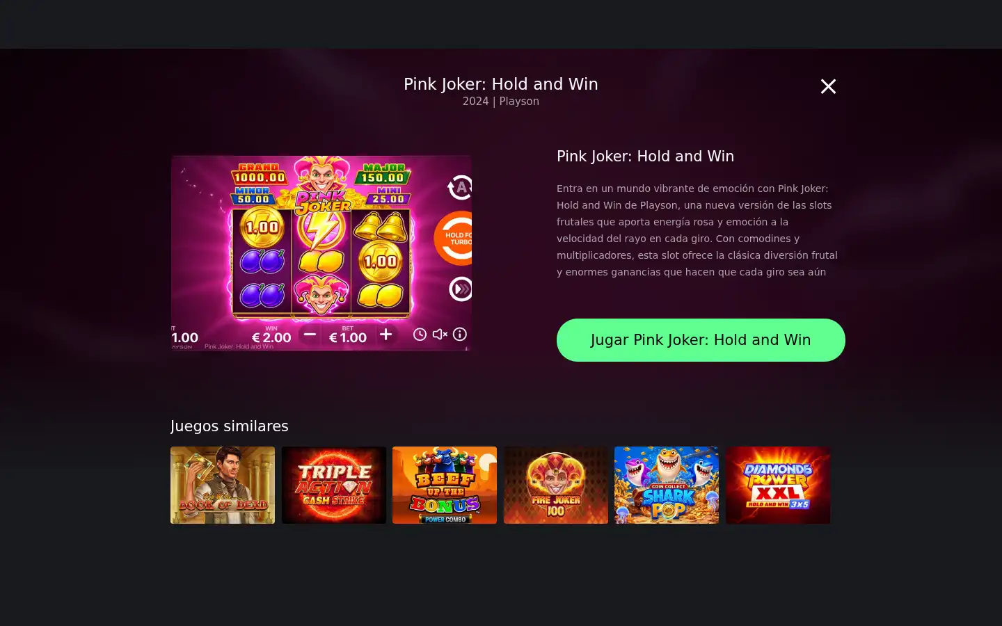 Screenshot of onecasino.es