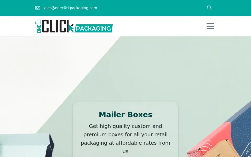 Screenshot of oneclickpackaging.com