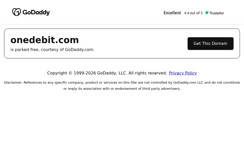 Screenshot of onedebit.com