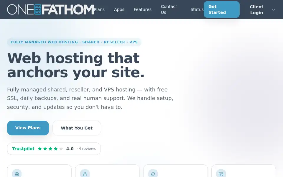 Screenshot of onefathom.com