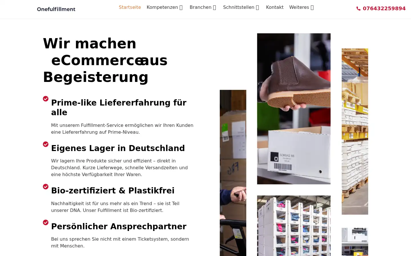 Screenshot of onefulfillment.de