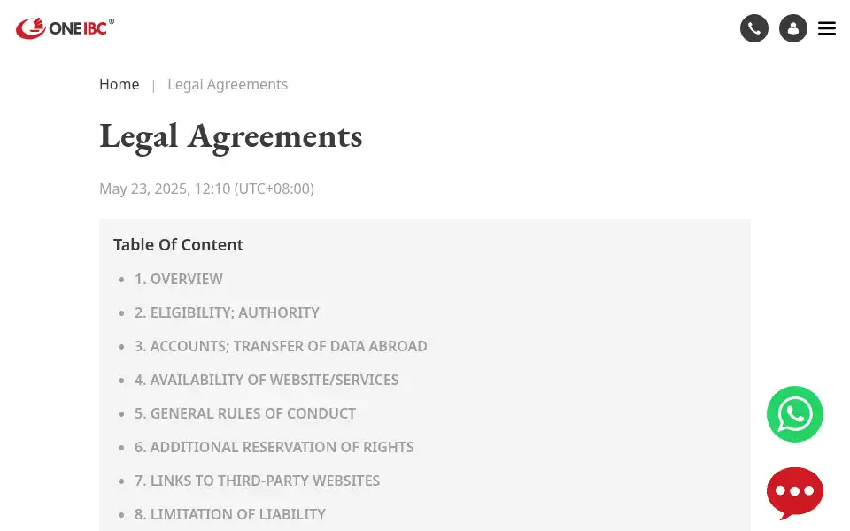 Screenshot of oneibc.com