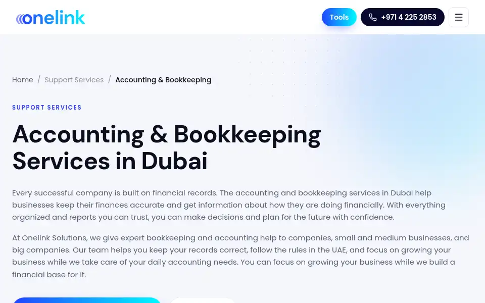 Screenshot of onelink.solutions