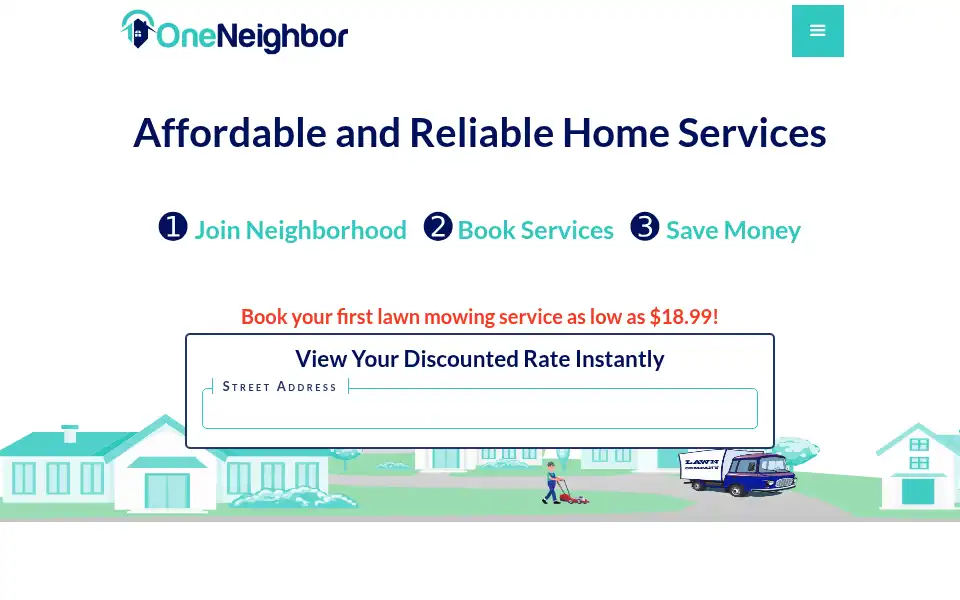 Screenshot of oneneighbor.com