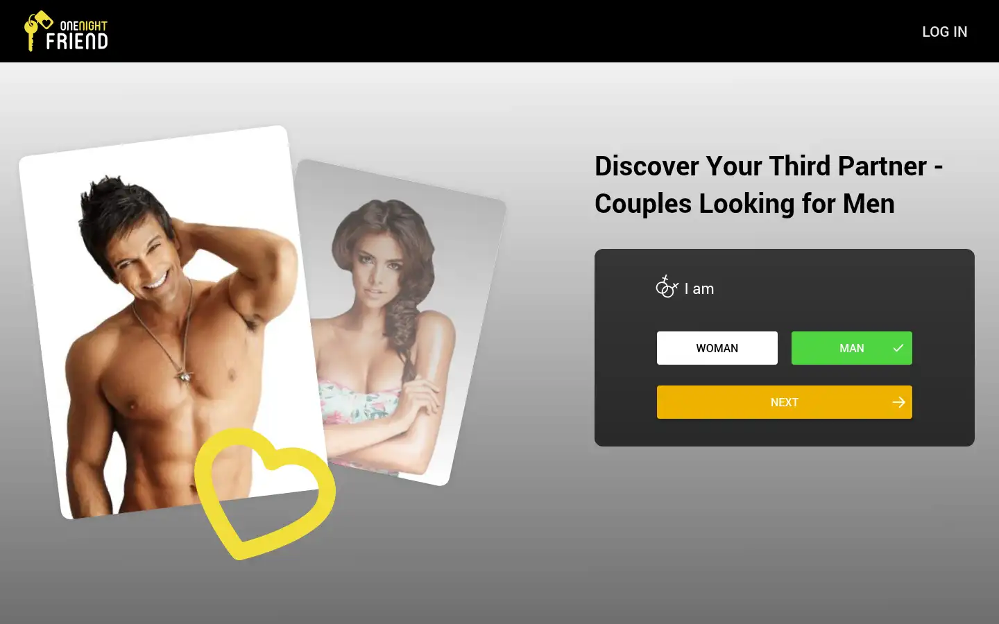 Screenshot of onenightfriend.com