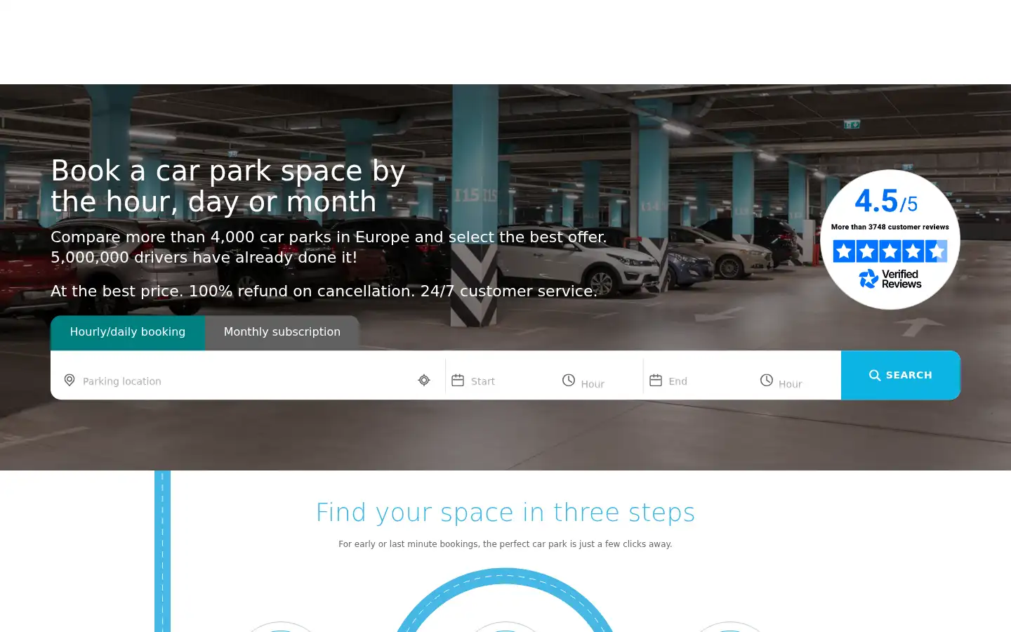 Screenshot of onepark.co