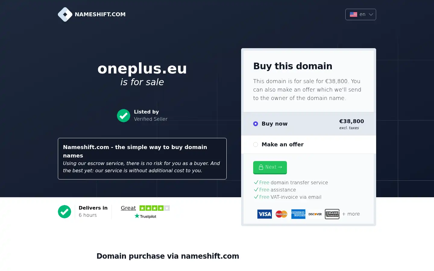 Screenshot of oneplus.eu