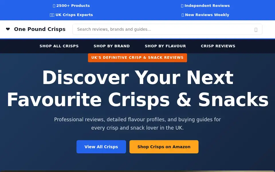 Screenshot of onepoundcrisps.com
