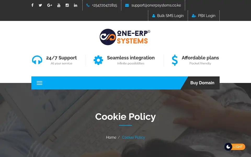 Screenshot of onerpsystems.co.ke