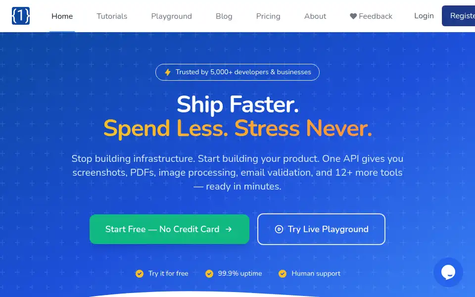 Screenshot of onesimpleapi.com