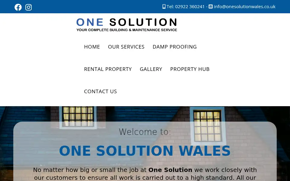 Screenshot of onesolutionwales.co.uk