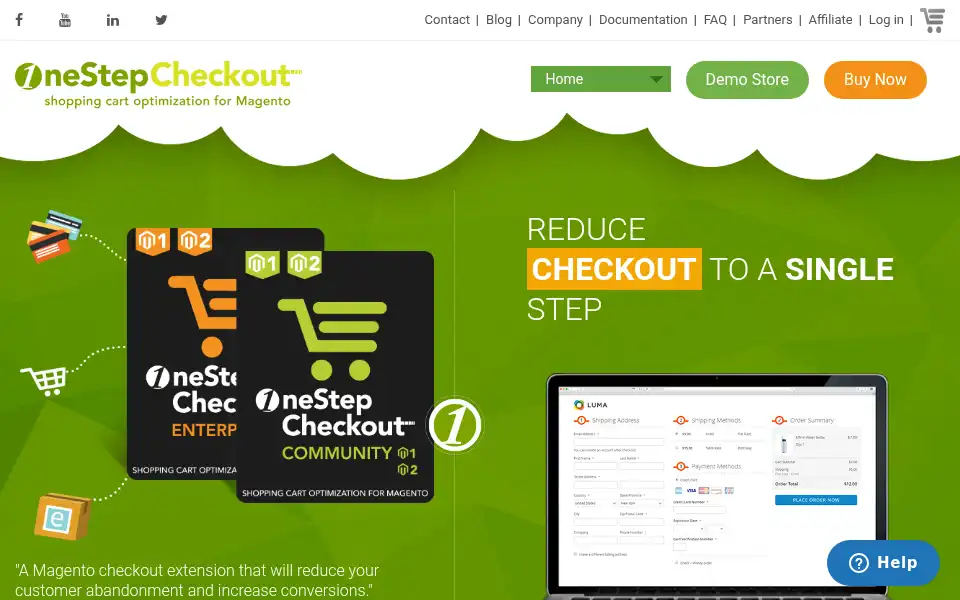 Screenshot of onestepcheckout.com