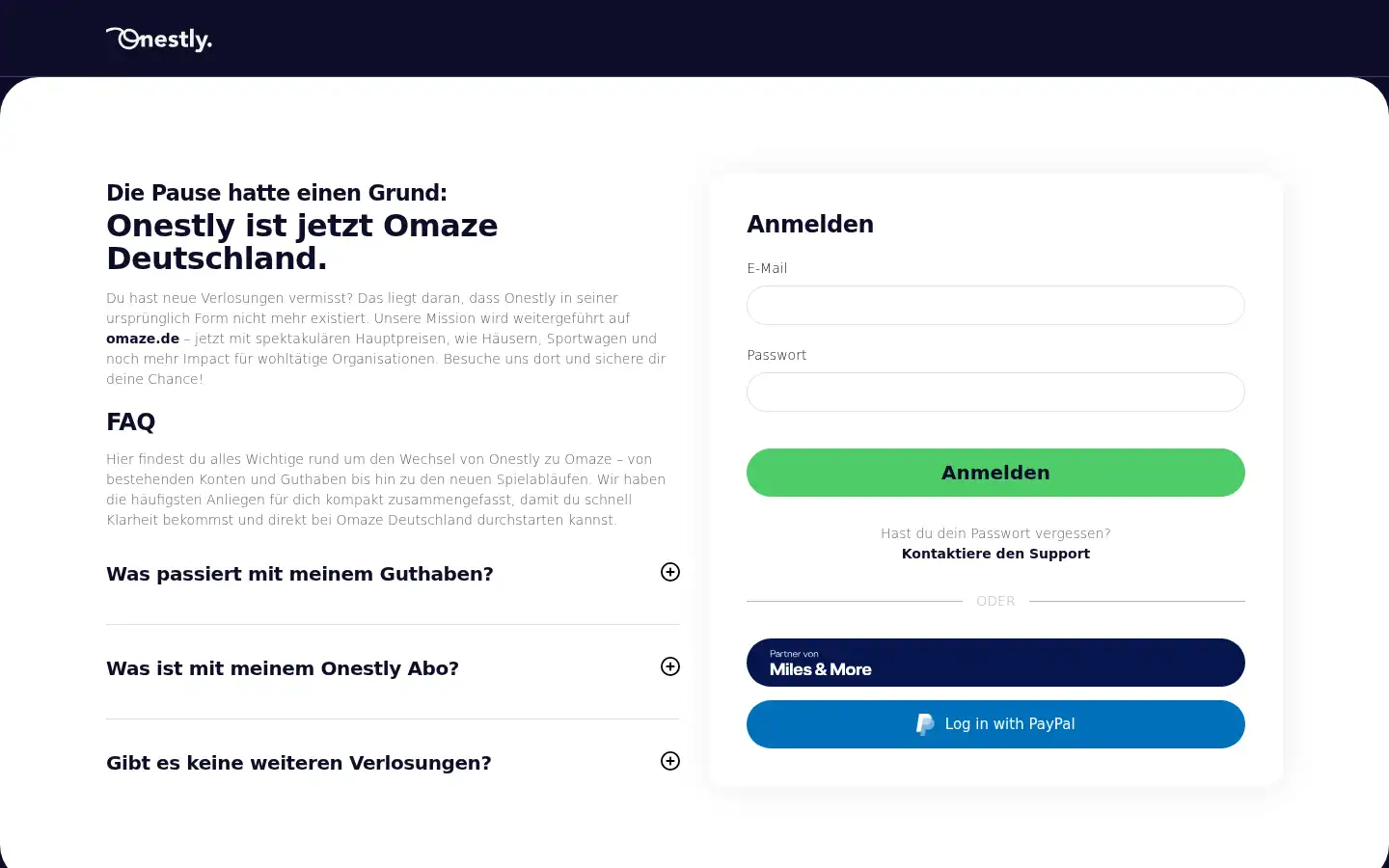 Screenshot of onestly.de