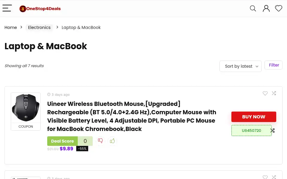 Screenshot of onestop4deals.com