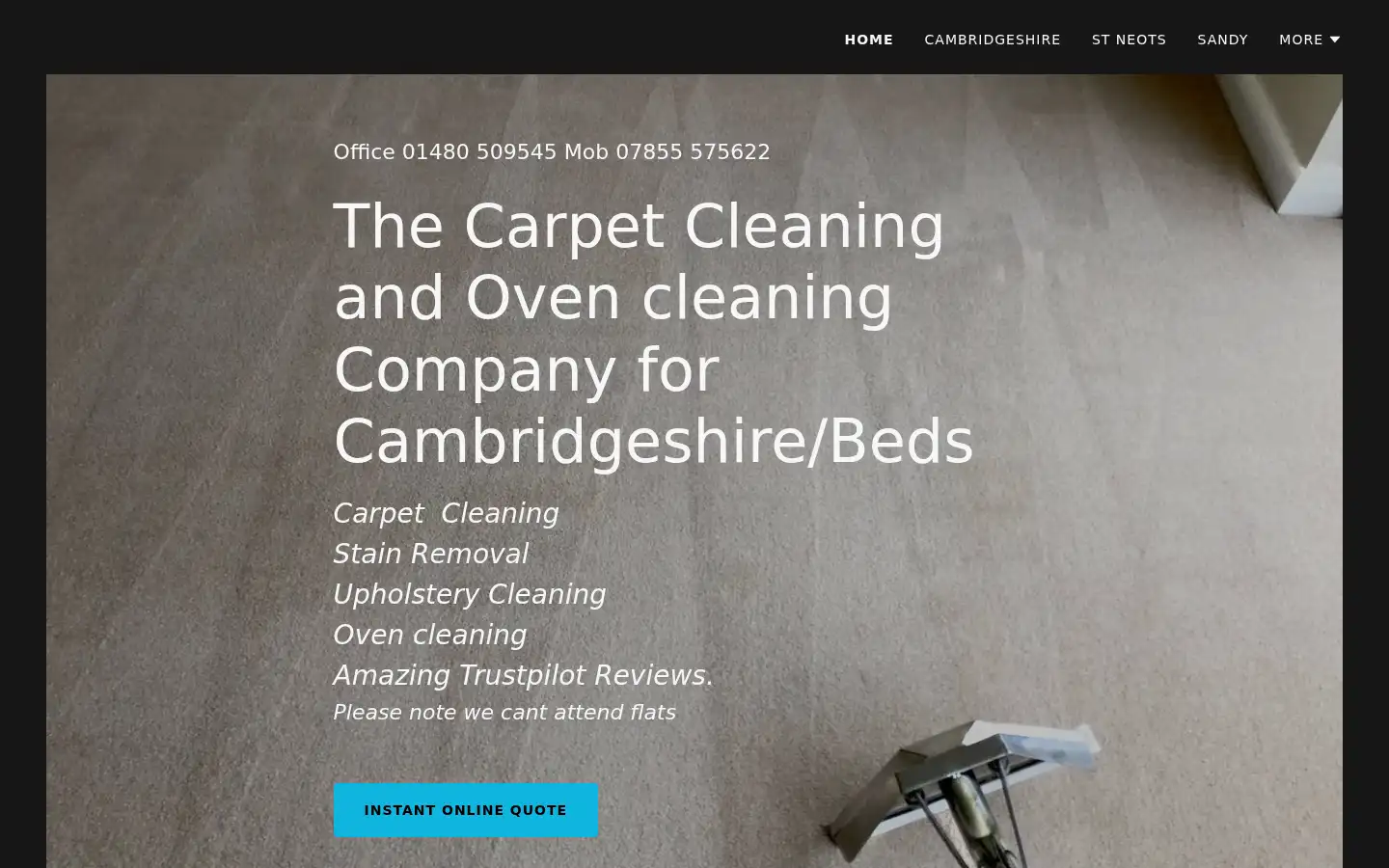Screenshot of onestopcleaningsolutions.co.uk