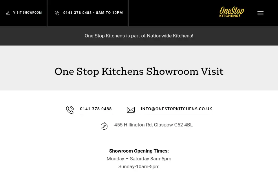 Screenshot of onestopkitchens.co.uk