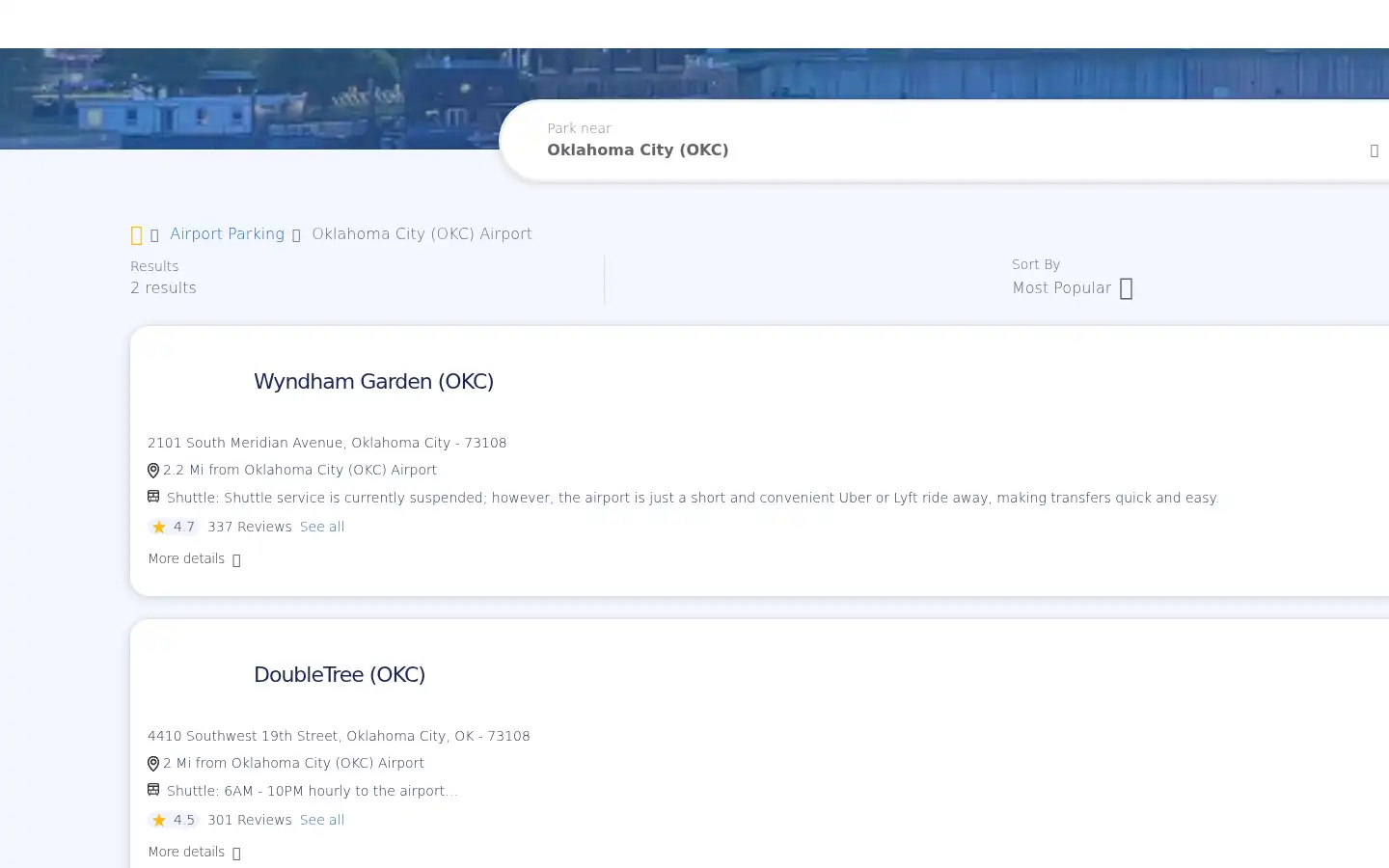 Screenshot of onestopparking.com