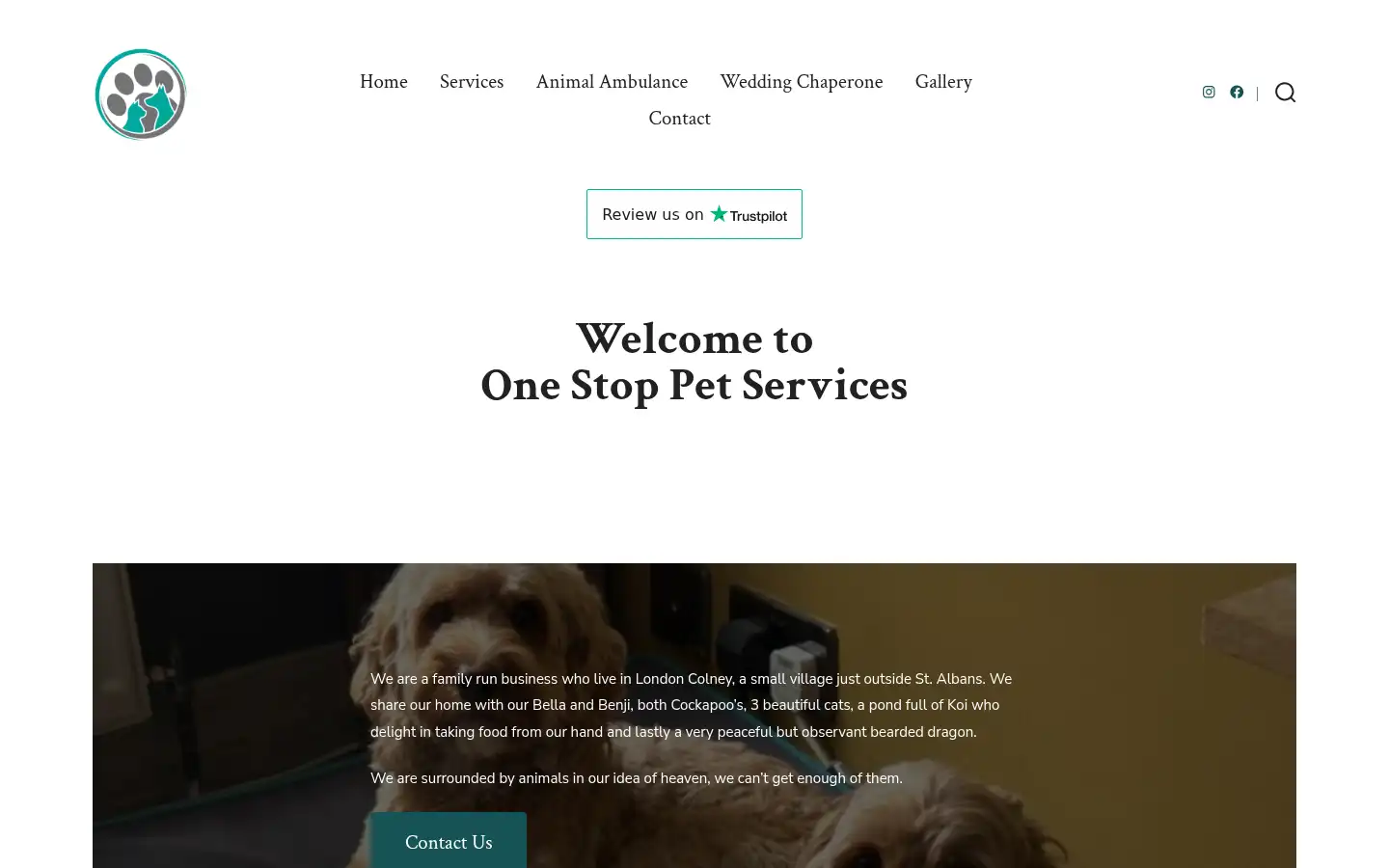 Screenshot of onestoppetservices.uk