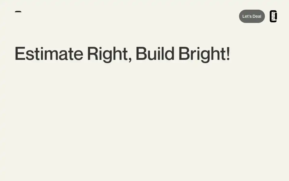 Screenshot of onetenestimations.com