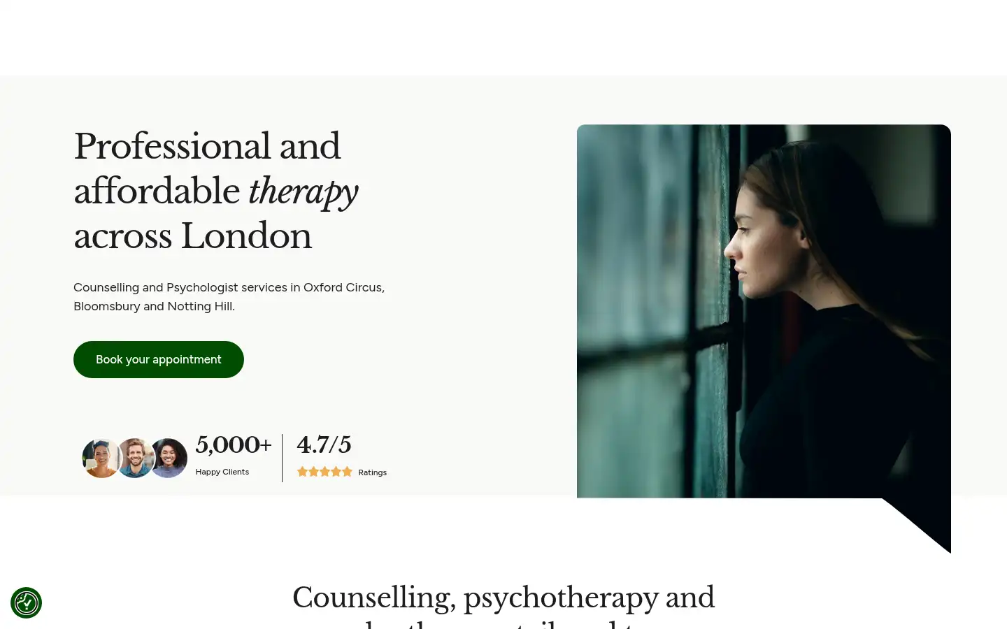 Screenshot of onetherapy.london