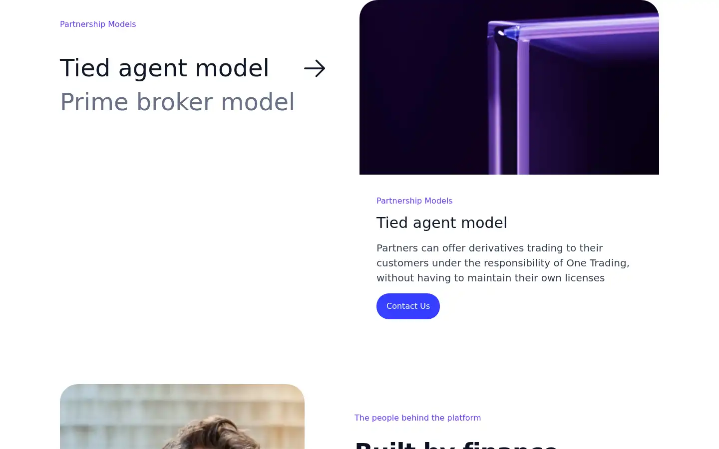 Screenshot of onetrading.com