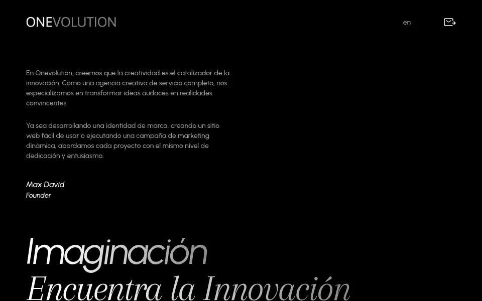 Screenshot of onevolution.agency