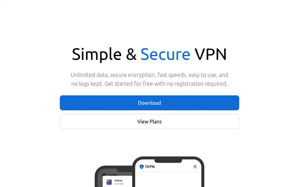 Screenshot of onevpn.com