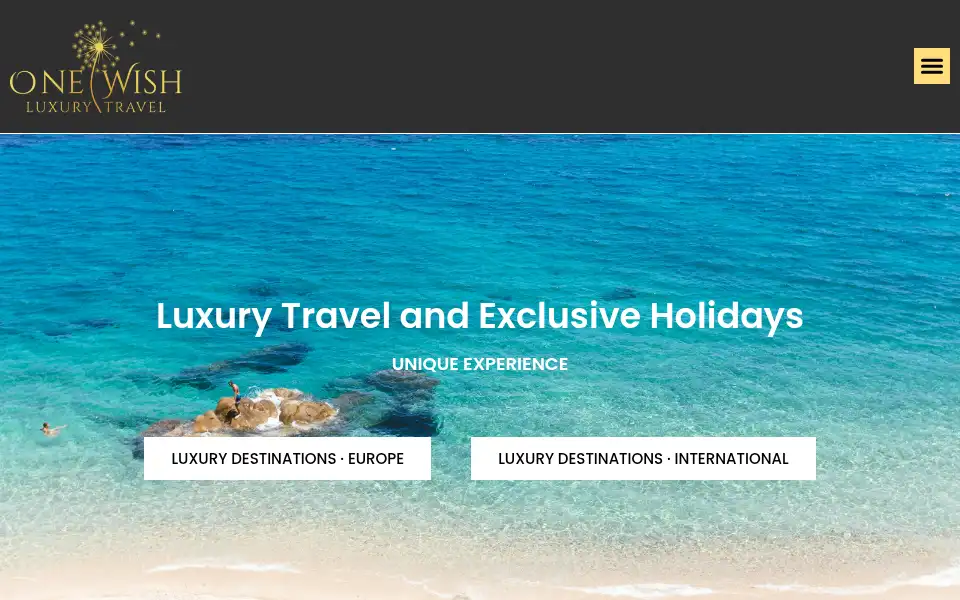 Screenshot of onewish.travel