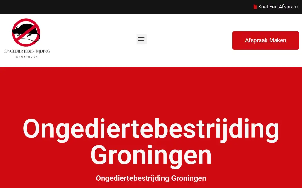 Screenshot of ongediertebestrijding-groningen.com