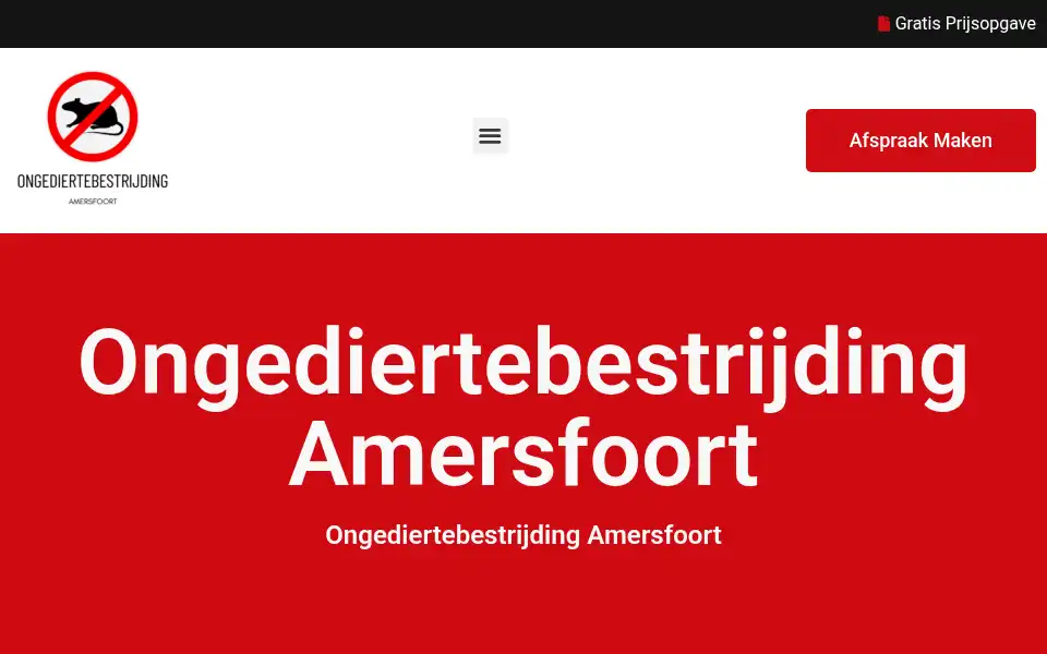 Screenshot of ongediertebestrijdingamersfoort.com