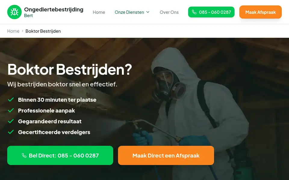 Screenshot of ongediertebestrijdingbert.nl