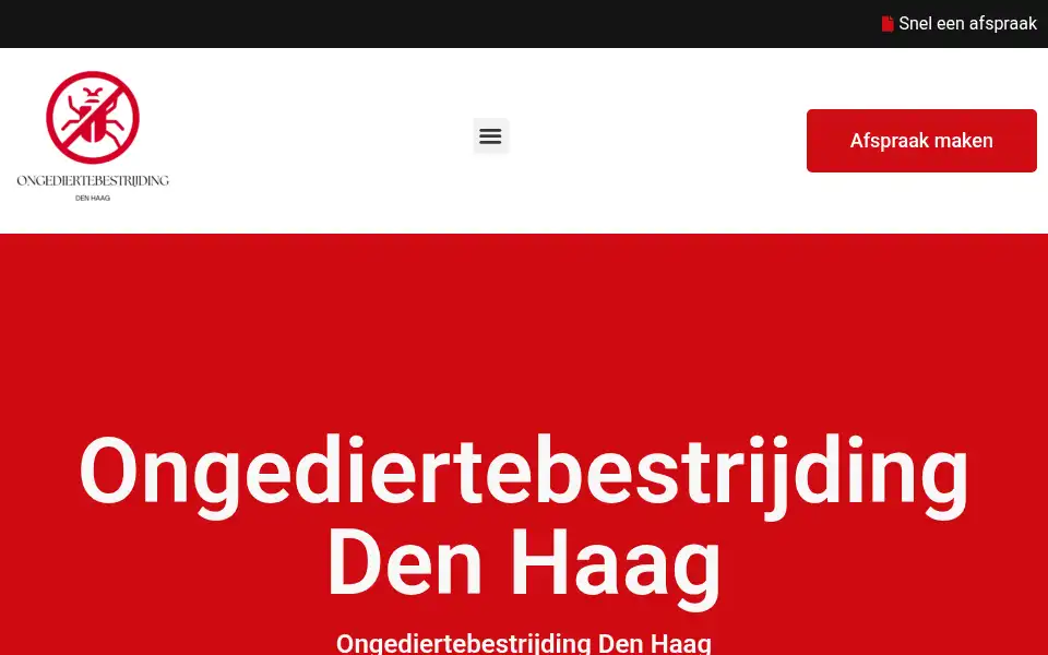 Screenshot of ongediertebestrijdingdenhaag.com