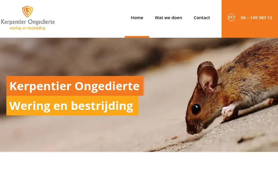 Screenshot of ongediertewering.nl