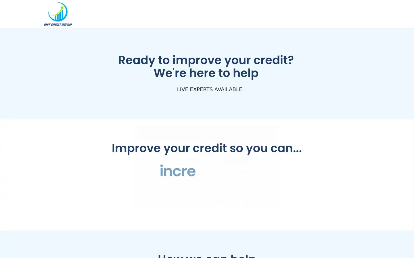 Screenshot of onitcreditrepair.com