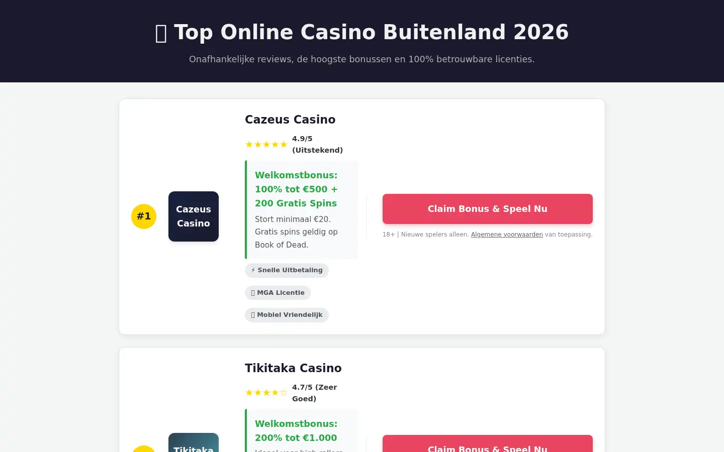 Screenshot of online-casino-buitenland-nl.com