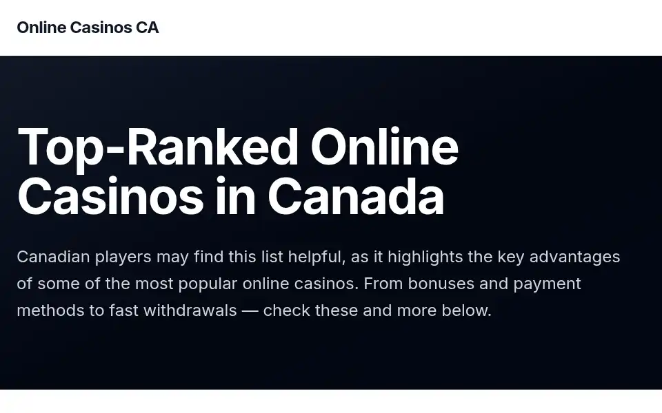 Screenshot of online-casino-ca.org