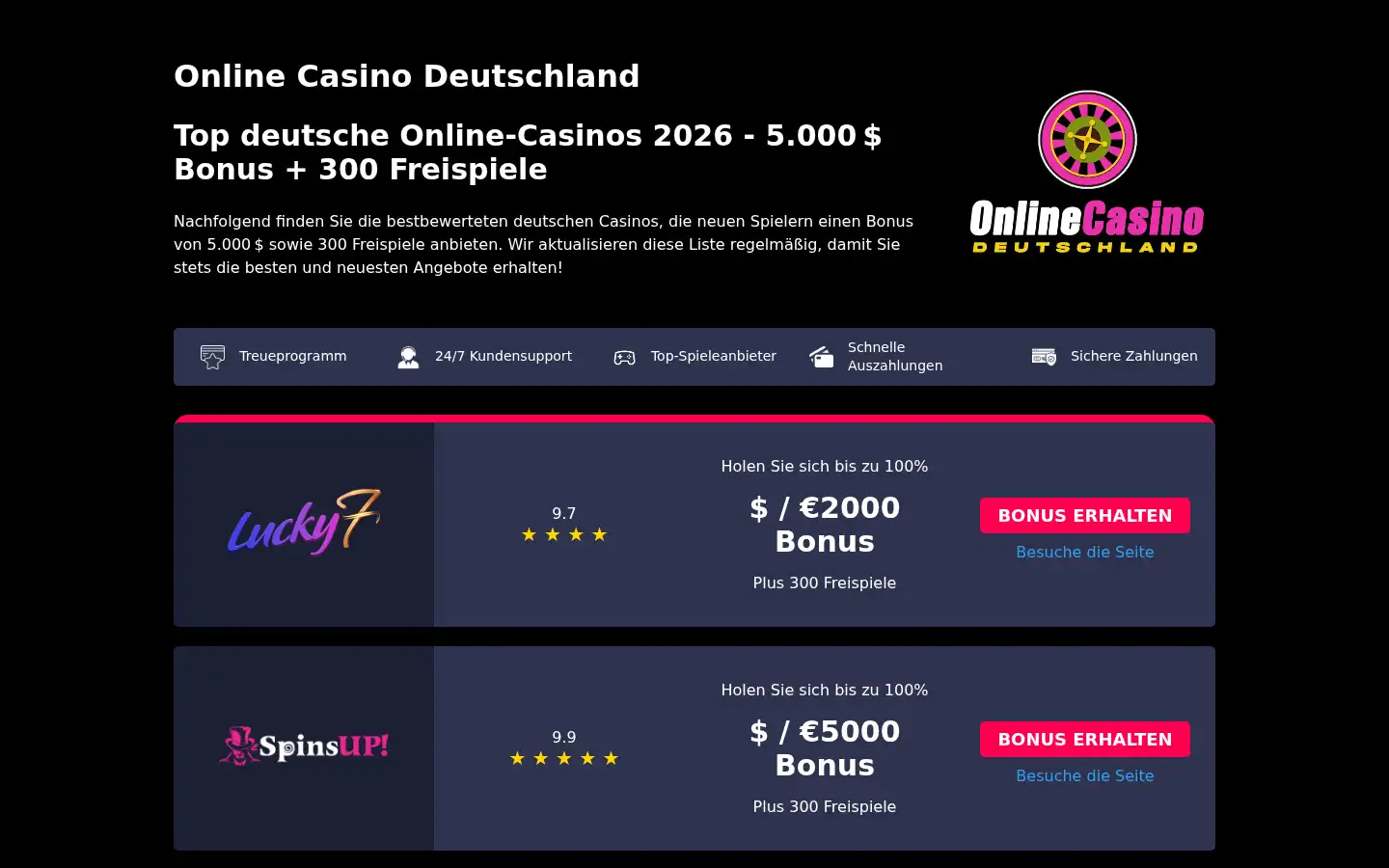 Screenshot of online-casino-deutschland.io