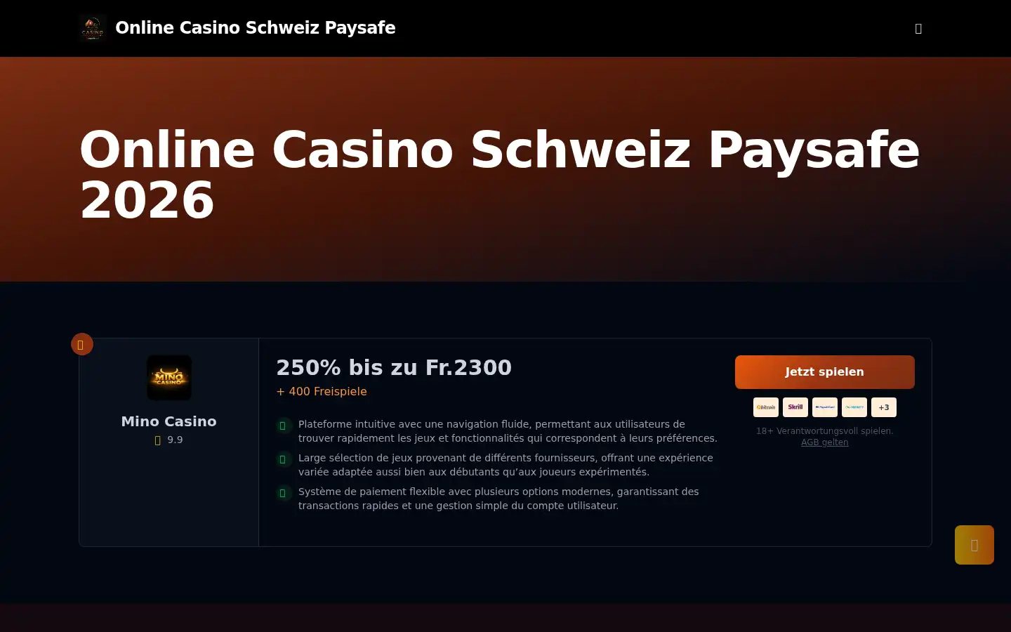 Screenshot of online-casino-schweiz-paysafe.top