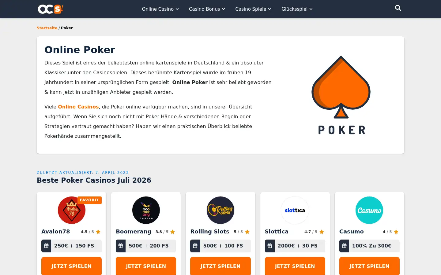 Screenshot of online-casino-spielautomaten.de