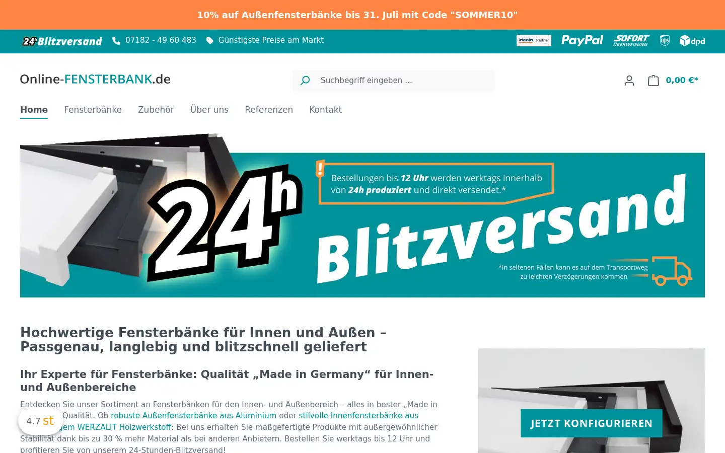 Screenshot of online-fensterbank.de
