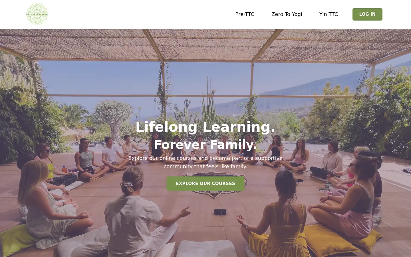 Screenshot of online.lacasashambala.com