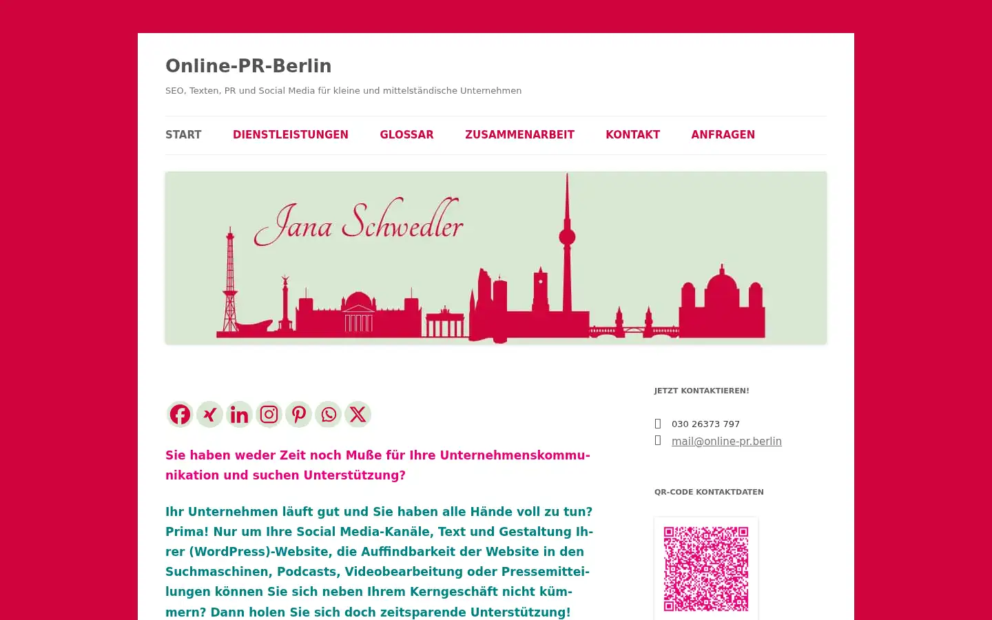 Screenshot of online-pr.berlin