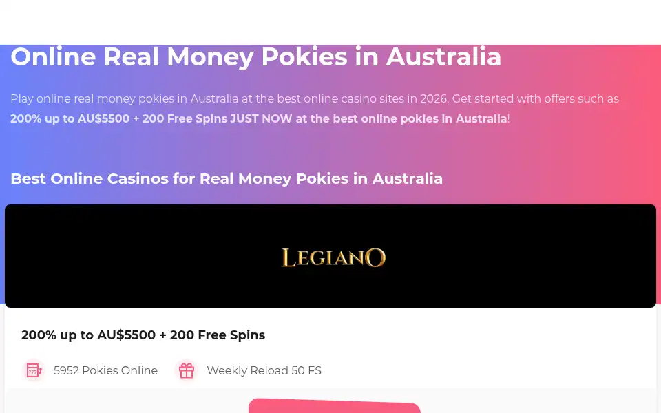 Screenshot of online-real-money-pokies.com