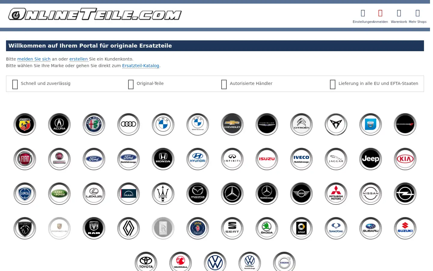 Screenshot of online-teile.com